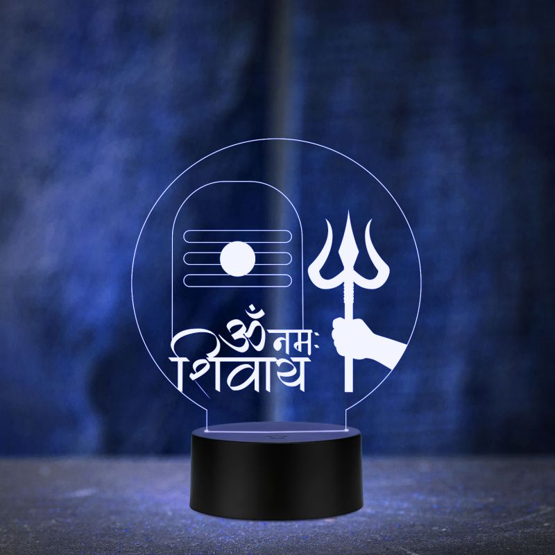 Om Namah Shivay Shivling Night lamp with 16 Color Changing Light Temple, Home Decor